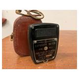 Vintage GE exposure meter for film or plates with case.