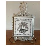 Two 25th Anniverssary Trivets