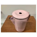 Pink Enamelware Pitcher