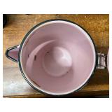 Pink Enamelware Pitcher