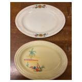 Two vintage platters