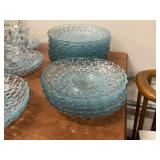 32 Piece Blue Anchor Hocking Bubble Glass