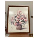 Flowers in basket print