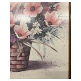 Flowers in basket print