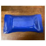 Hand blown glass fused tray