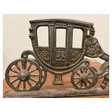 Vintage Cast Iron Spanora Horse and Carriage