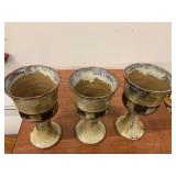 Three Pottery Chalises