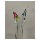 Large blown art glass vase