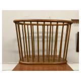 Vintage wooden magazine rack
