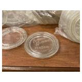 Quantity of glass lids including Anchor Hocking, Ball, Atlas and more.
