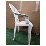 Lot of 300LB Capacity In and outdoor White Plastic Chair (Used)