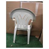Lot of 300LB Capacity In and outdoor White Plastic Chair (Used)