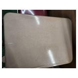 Lot of a metal and wood fixed table and chair