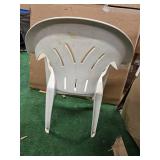 Lot of 300LB Capacity In and outdoor White Plastic Chair (Used)