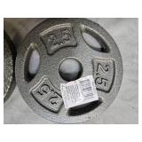 Lot of Four 2.5Lb weight Plates ) new)