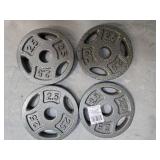 Lot of Four 2.5Lb weight Plates ) new)