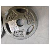 Lot of Four 2.5Lb weight Plates ) new)