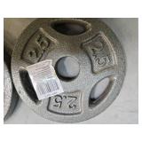 Lot of Four 2.5Lb weight Plates ) new)