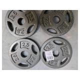 Lot of Four 2.5Lb weight Plates ) new)