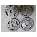 Lot of Four 2.5Lb weight Plates ) new)