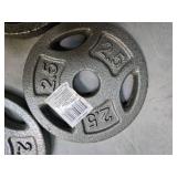 Lot of Four 2.5Lb weight Plates ) new)