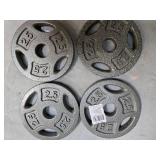 Lot of Four 2.5Lb weight Plates ) new)