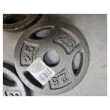 Lot of Four 2.5Lb weight Plates ) new)