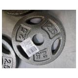 Lot of Four 2.5Lb weight Plates ) new)