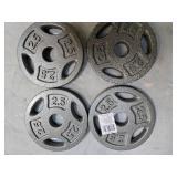 Lot of Four 2.5Lb weight Plates ) new)