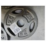 Lot of Four 2.5Lb weight Plates ) new)