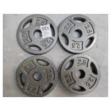 Lot of Four 2.5Lb weight Plates ) new)