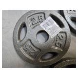 Lot of Four 2.5Lb weight Plates ) new)