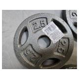 Lot of Four 2.5Lb weight Plates ) new)