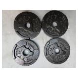 Lot of Four 2.5Lb weight Plates (new)