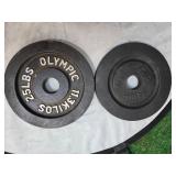 Lot of two 25Lb Weight Plates (USED)