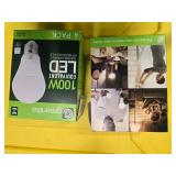 Lot of 8 LED Greenlite 100W Equivalent Light Bulbs (4 packs in each of the two boxes): New