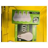 Lot of 8 LED Greenlite 100W Equivalent Light Bulbs (4 packs in each of the two boxes): New