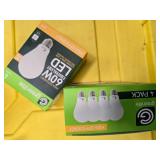 Lot of 8 LED Greenlite 60W Equivalent Light Bulbs (4 packs in each of the two boxes): New