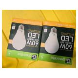 Lot of 8 LED Greenlite 60W Equivalent Light Bulbs (4 packs in each of the two boxes): New