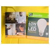 Lot of 8 LED Greenlite 60W Equivalent Light Bulbs (4 packs in each of the two boxes): New