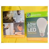 Lot of 8 LED Greenlite 60W Equivalent Light Bulbs (4 packs in each of the two boxes): New