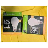 Lot of 8 LED Greenlite 60W Equivalent Light Bulbs (4 packs in each of the two boxes): New