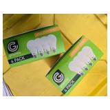 Lot of 8 LED Greenlite 60W Equivalent Light Bulbs (4 packs in each of the two boxes): New