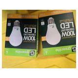 Lot of 8 LED Greenlite 100W Equivalent Light Bulbs (4 packs in each of the two boxes): New