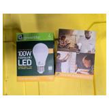 Lot of 8 LED Greenlite 100W Equivalent Light Bulbs (4 packs in each of the two boxes): New