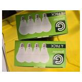 Lot of 8 LED Greenlite 100W Equivalent Light Bulbs (4 packs in each of the two boxes): New