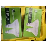 Lot of 4 LED Greenlite 120W Equivalent Light Bulbs (2 packs in each of the two boxes): New