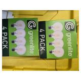 Lot of 8 LED Greenlite 40W Equivalent Light Bulbs (4 packs in each of the two boxes): New