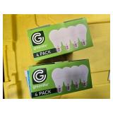 Lot of 8 LED Greenlite 100W Equivalent Light Bulbs (4 packs in each of the two boxes): New