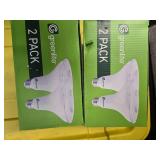 Lot of 4 LED Greenlite 120W Equivalent Light Bulbs (2 packs in each of the two boxes): New